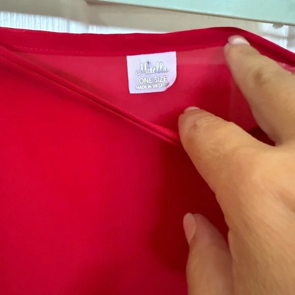 Mirella Red Wrap Skirt - Picture 2 of 2